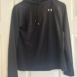 Under Armour Women’s  Black Performance hooded Workout Top L